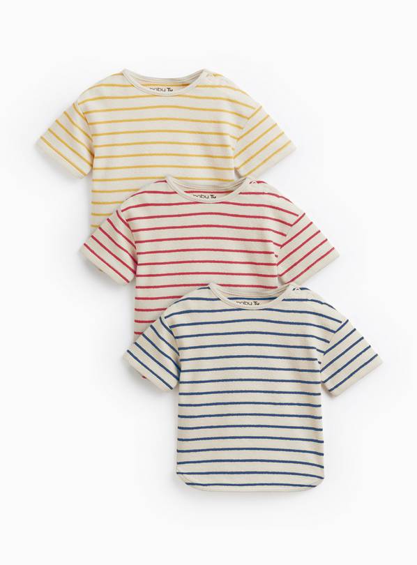 Striped T-Shirts 3 Pack 6-9 months